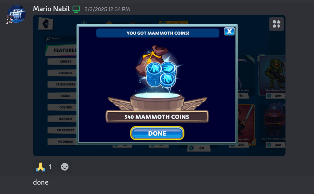 540 ماموث كوين